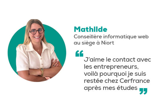 portrait conseillère informatique web Mathilde Limoge